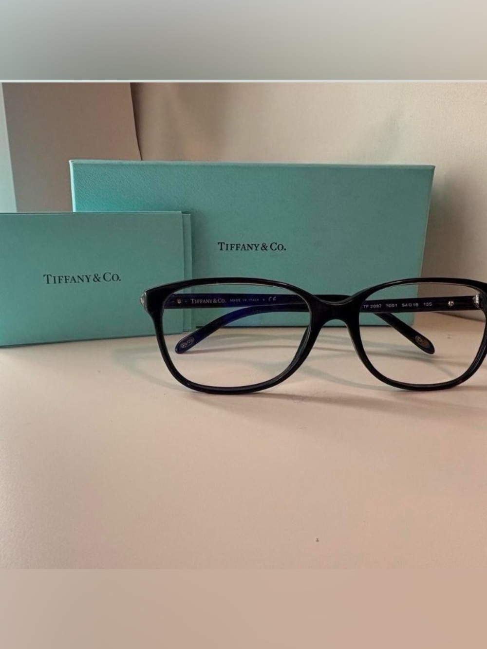 Authetic Tiffany & Co TF2286D Black Designer Eyeglass Frames Hearts Collection